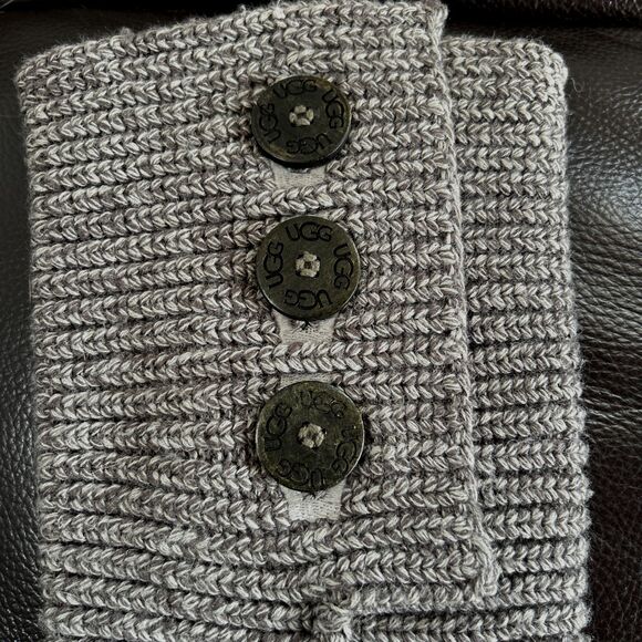 UGG AUSTRALIA Classic Cardy Gray Boots Chunky Sweater Knit Size US 7 - Picture 6 of 7